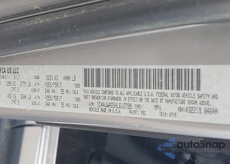 2017 Jeep Wrangler Sport 4X4 z USA, uszkodzony, nr VIN 1C4AJWAG5HL612799